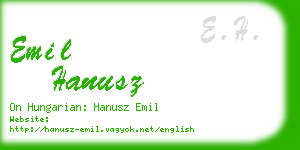 emil hanusz business card